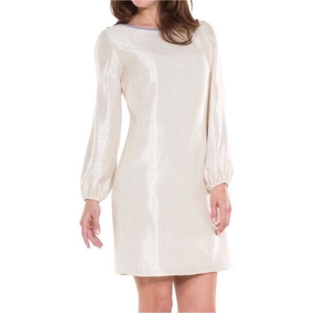 Sail to Stable Metallic Gold Silk Textured Dress Size 2